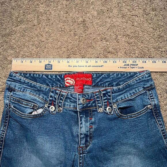 Ecko Unltd Y2K 2004 Women's Jeans Bootcut Size 11 Embroidered - Picture 7 of 8